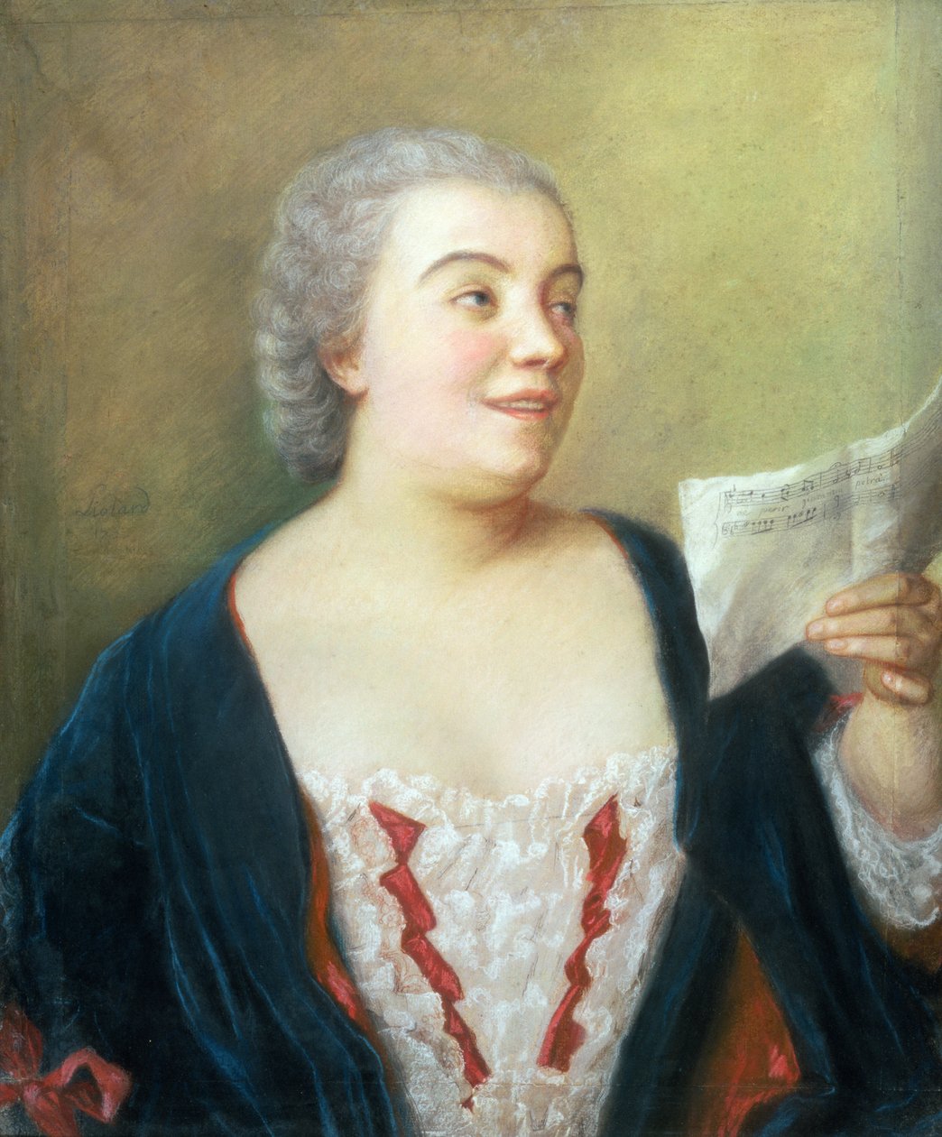 Portrét Marie Gunning (kvaš) 1749 od Jean Étienne Liotard