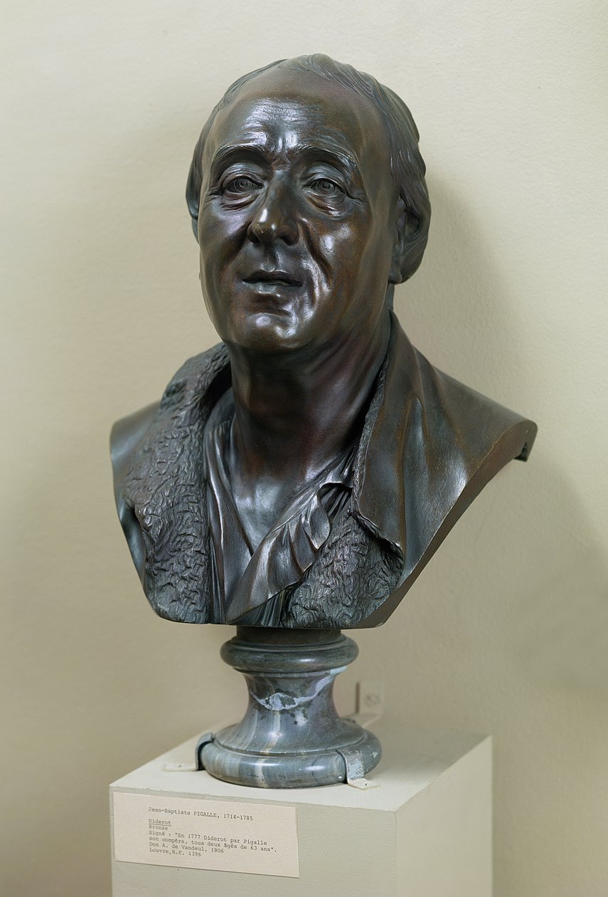 Busta Denise Diderota (1713-84) 1777 (bronzová) od Jean Baptiste Pigalle