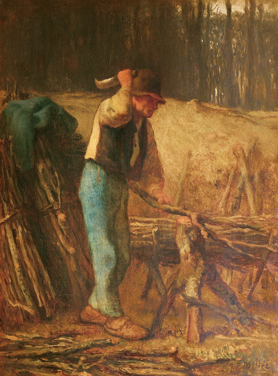 Štípač dřeva od Jean Francois Millet