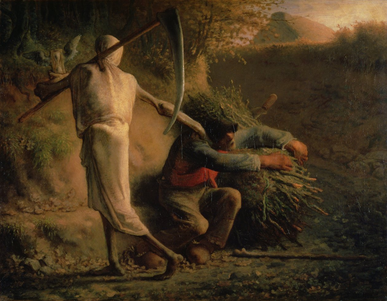 Smrt a dřevorubec od Jean Francois Millet