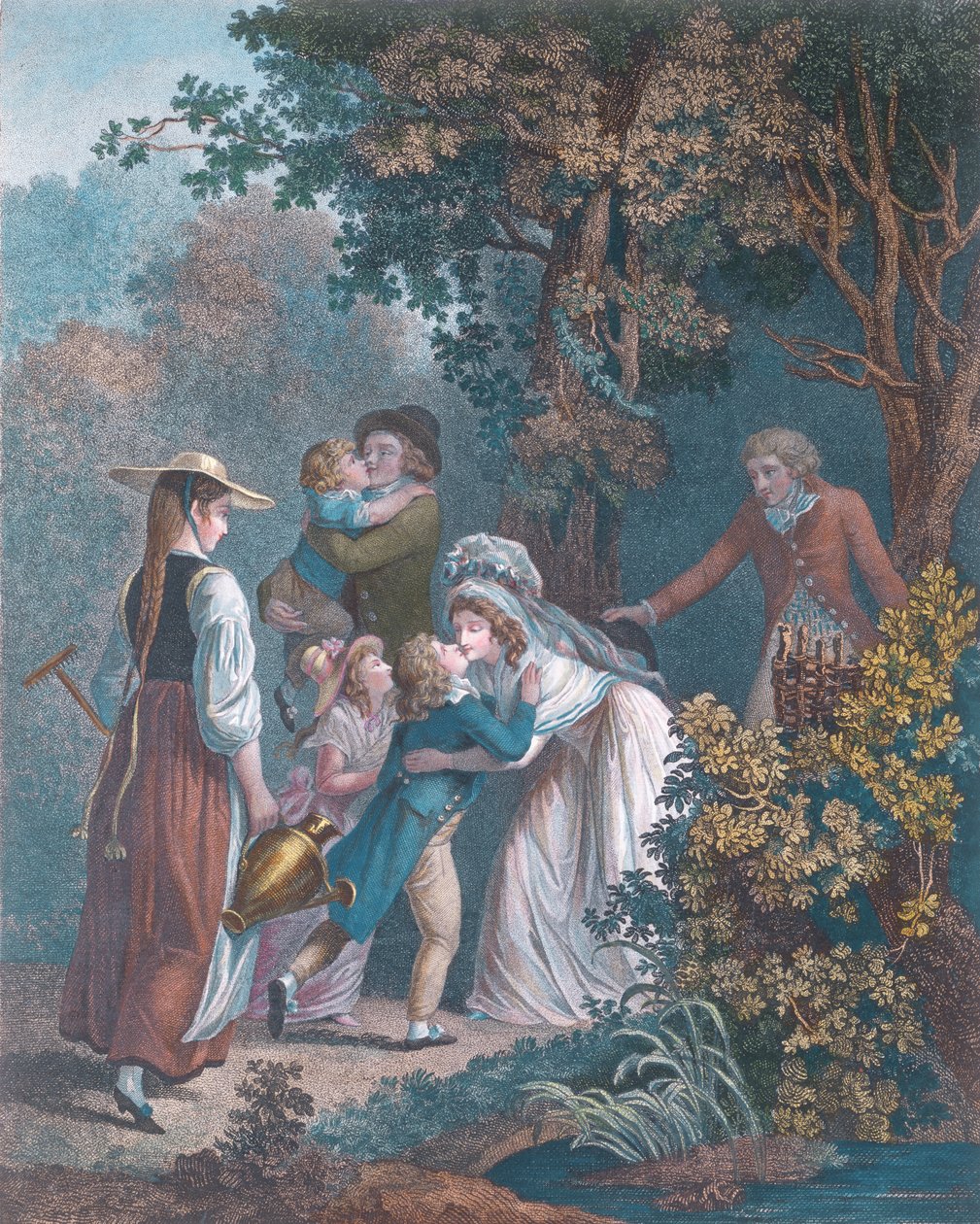 Elysium, rytina Augustin Le Grand od Jean Frederic Schall