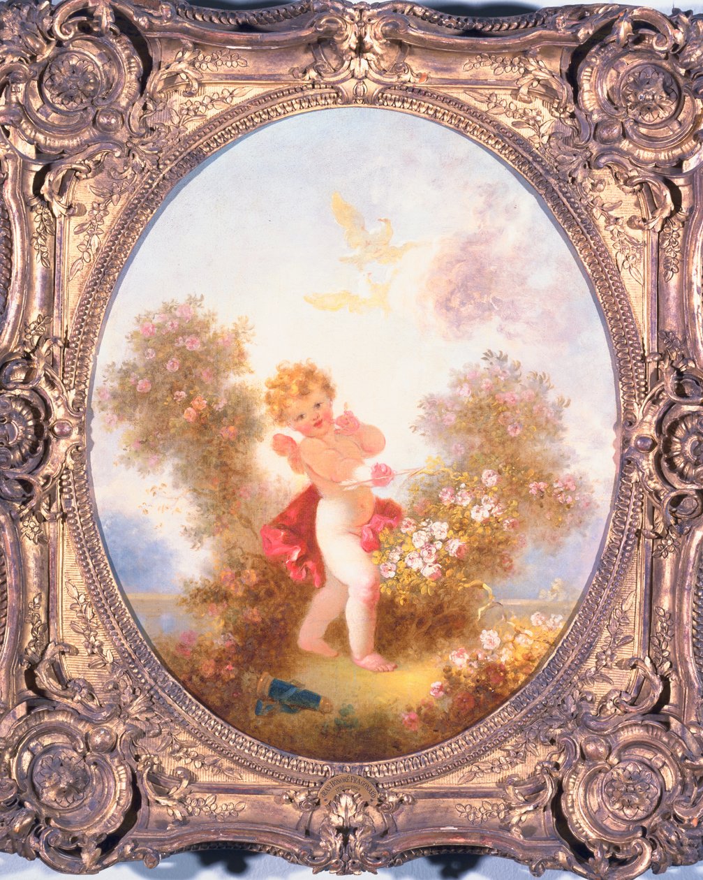 Cupid Among Roses, or Love the Sentinel, c.1775 od Jean Honore Fragonard