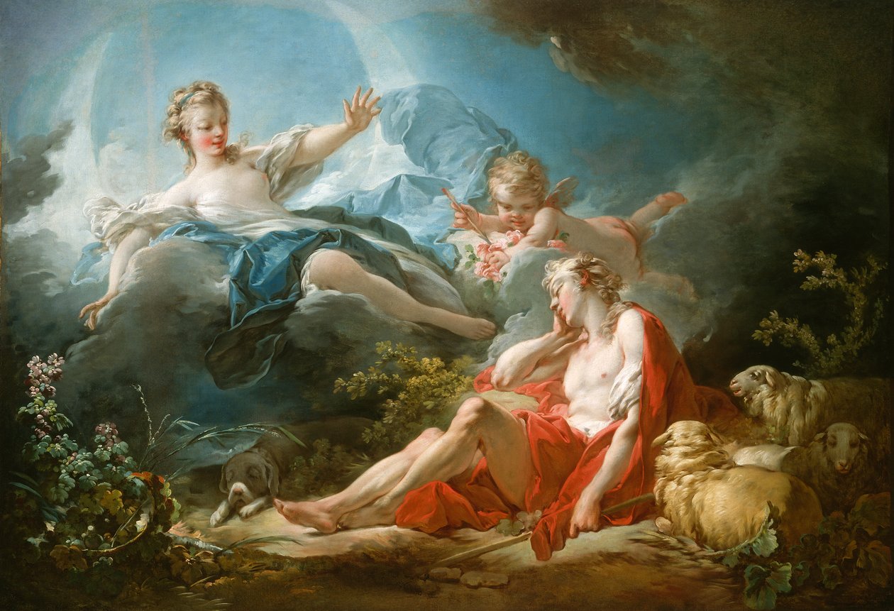 Diana a Endymion, kolem 1753-56 od Jean Honore Fragonard