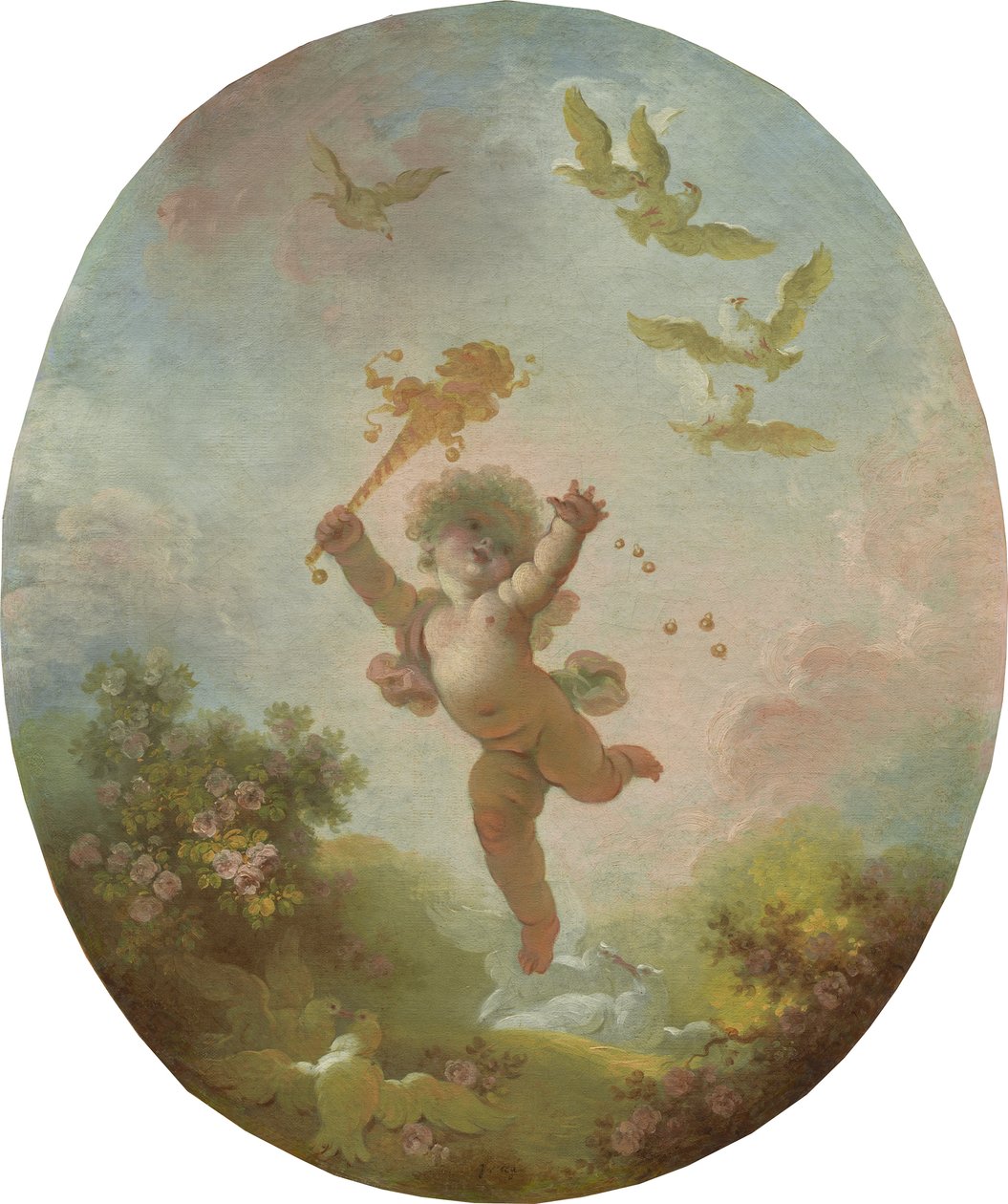 Láska jako pošetilost, kolem 1773-76 od Jean Honore Fragonard