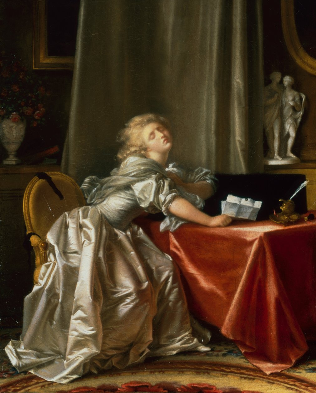 Špatné zprávy (olej na plátně) od Jean Honore Fragonard