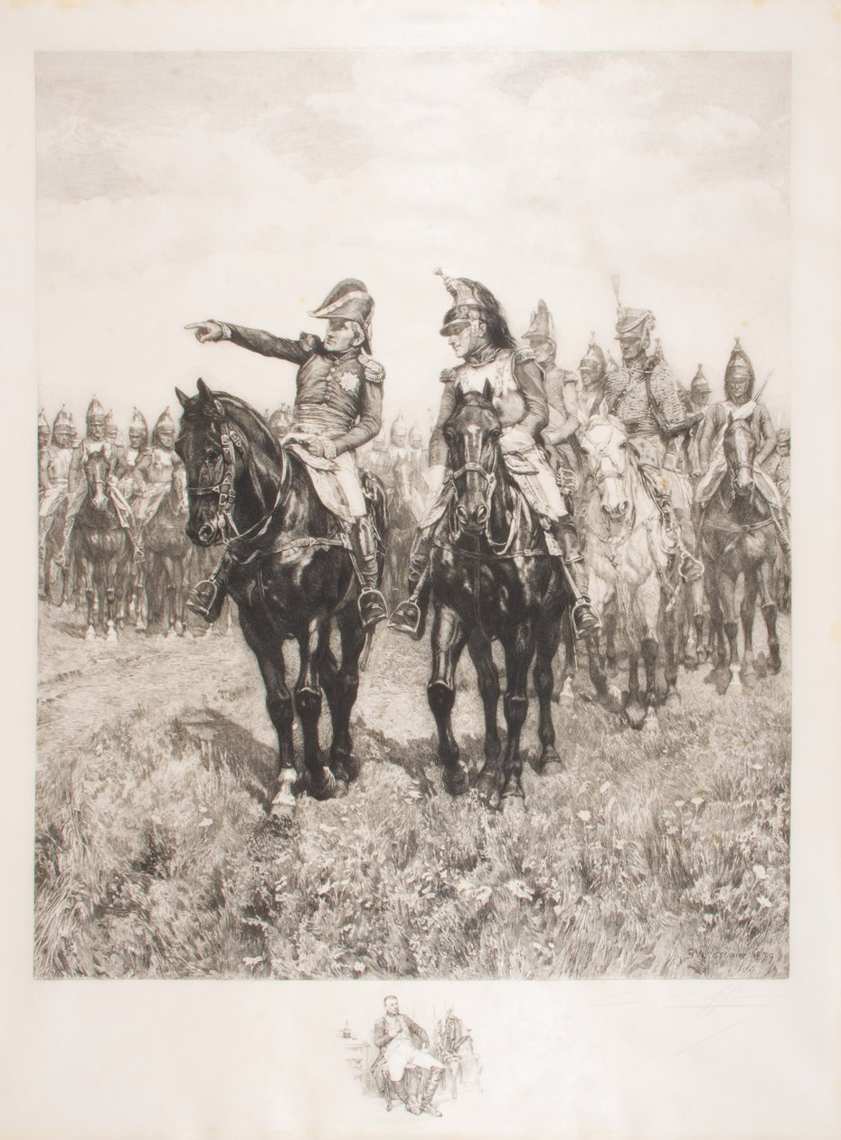 Hůl u Austerlitz, ryl C. Coppier od Jean Louis Ernest Meissonier