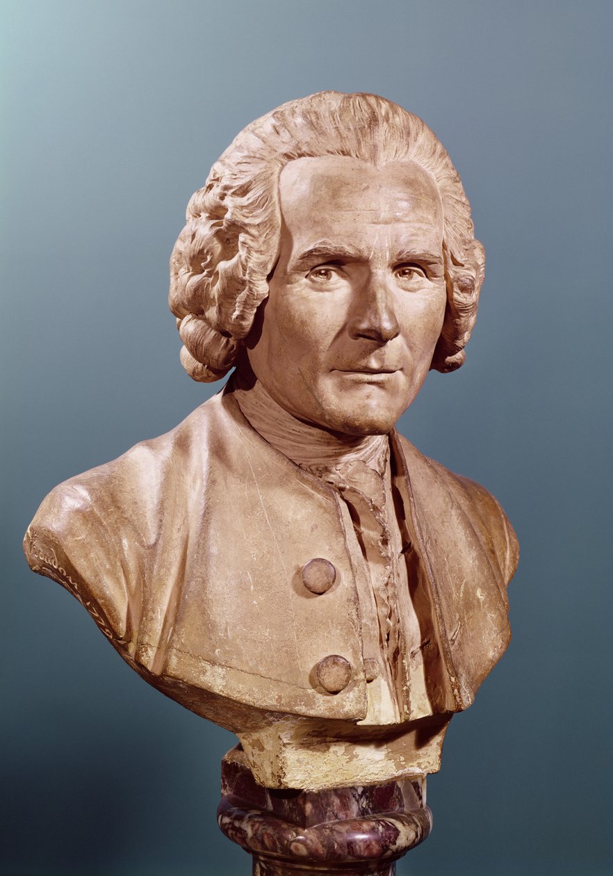 Busta Jeana-Jacquese Rousseaua (1712-78) (terakota) od Jean Antoine Houdon