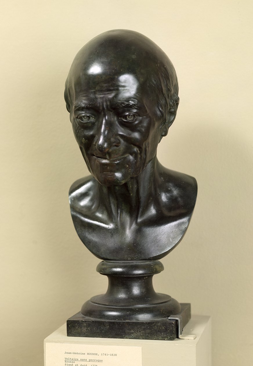 Busta Voltaira (1694-1778) 1778 (bronz) od Jean Antoine Houdon