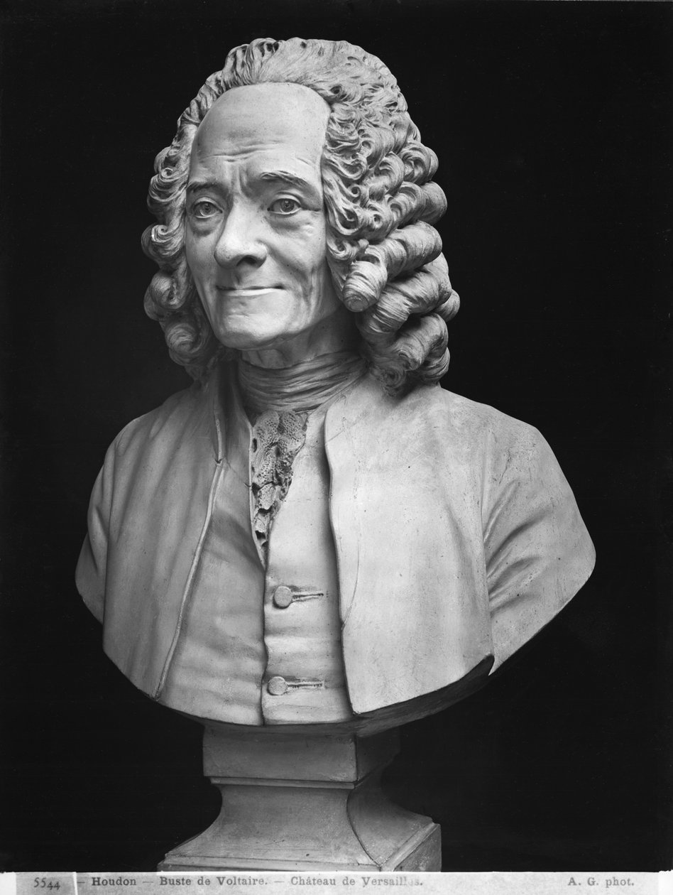 Busta Voltaira (mramor) od Jean Antoine Houdon