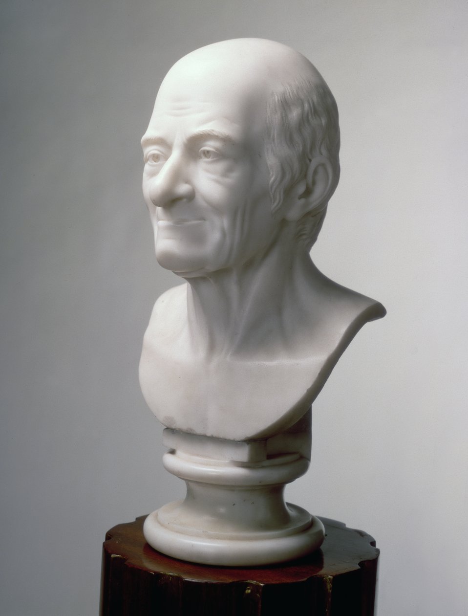 Busta Voltaira, kolem roku 1770 (mramor) od Jean Antoine Houdon