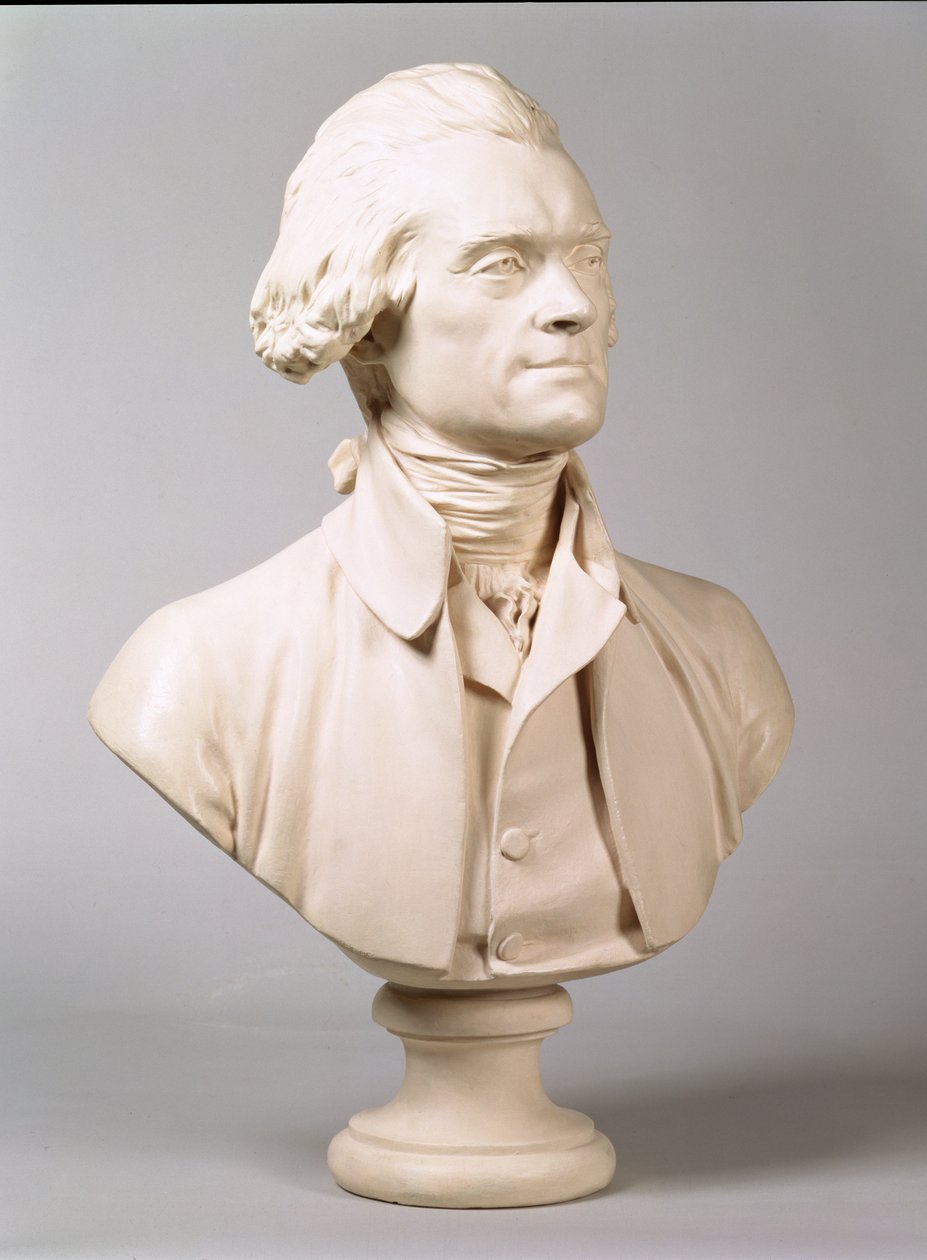 Thomas Jefferson (1743-1826) 1789 (sádra) od Jean Antoine Houdon