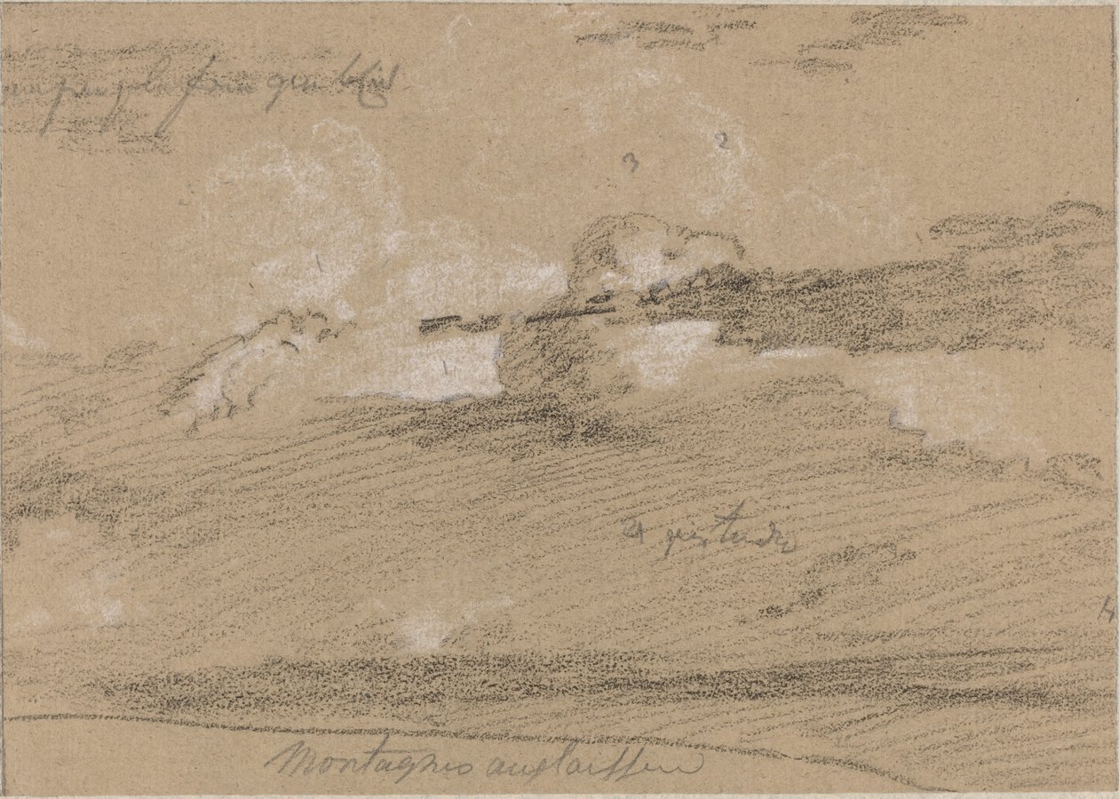 Studie mraků nad horami od Jean Antoine Linck