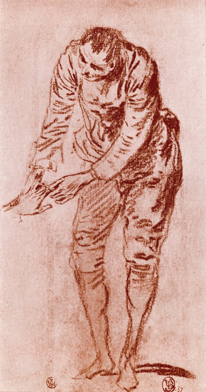 Studie v Sanguine, 1913. od Jean Antoine Watteau