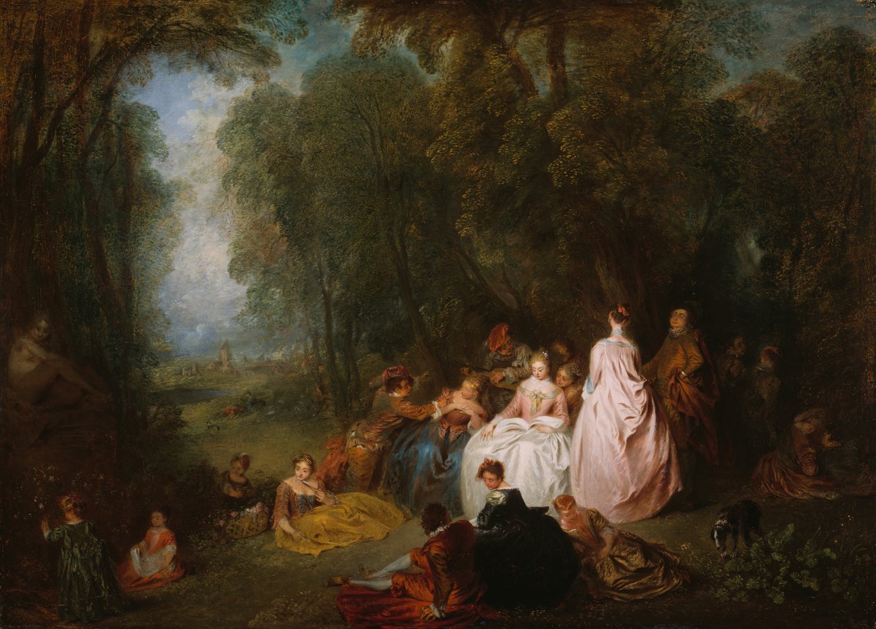 Pastorační shromáždění, 171821. od Jean Antoine Watteau