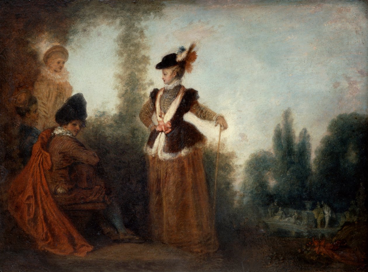 Dobrodružství, c1717 od Jean Antoine Watteau
