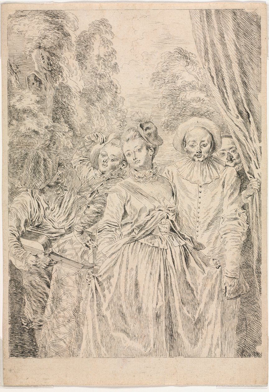 Šaty jsou italské, 1715-16. od Jean Antoine Watteau