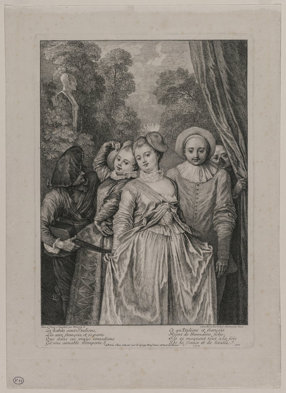 Šaty jsou italské, 1715-1716. od Jean Antoine Watteau