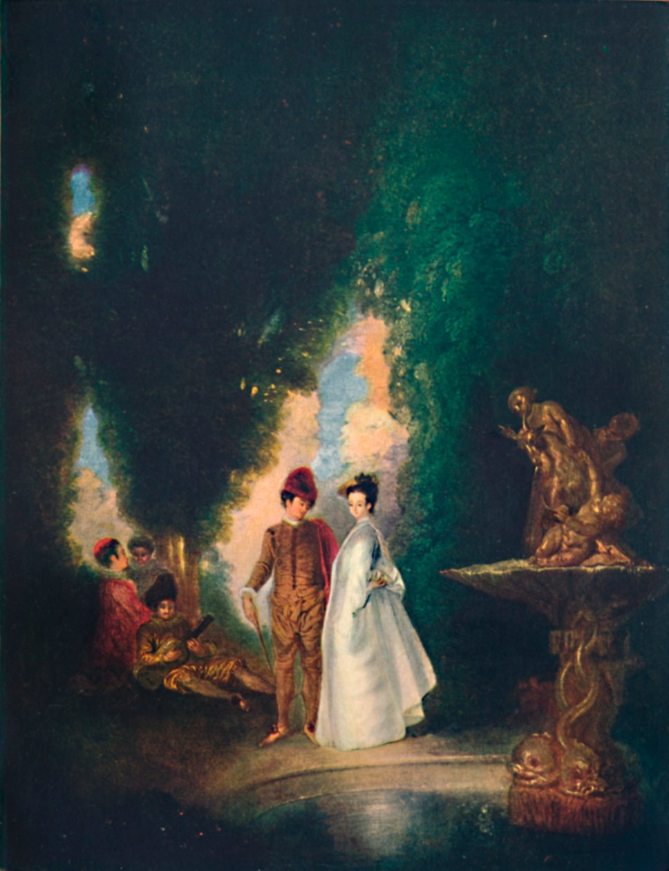 Fontána, c18. století, 1911 od Jean Antoine Watteau