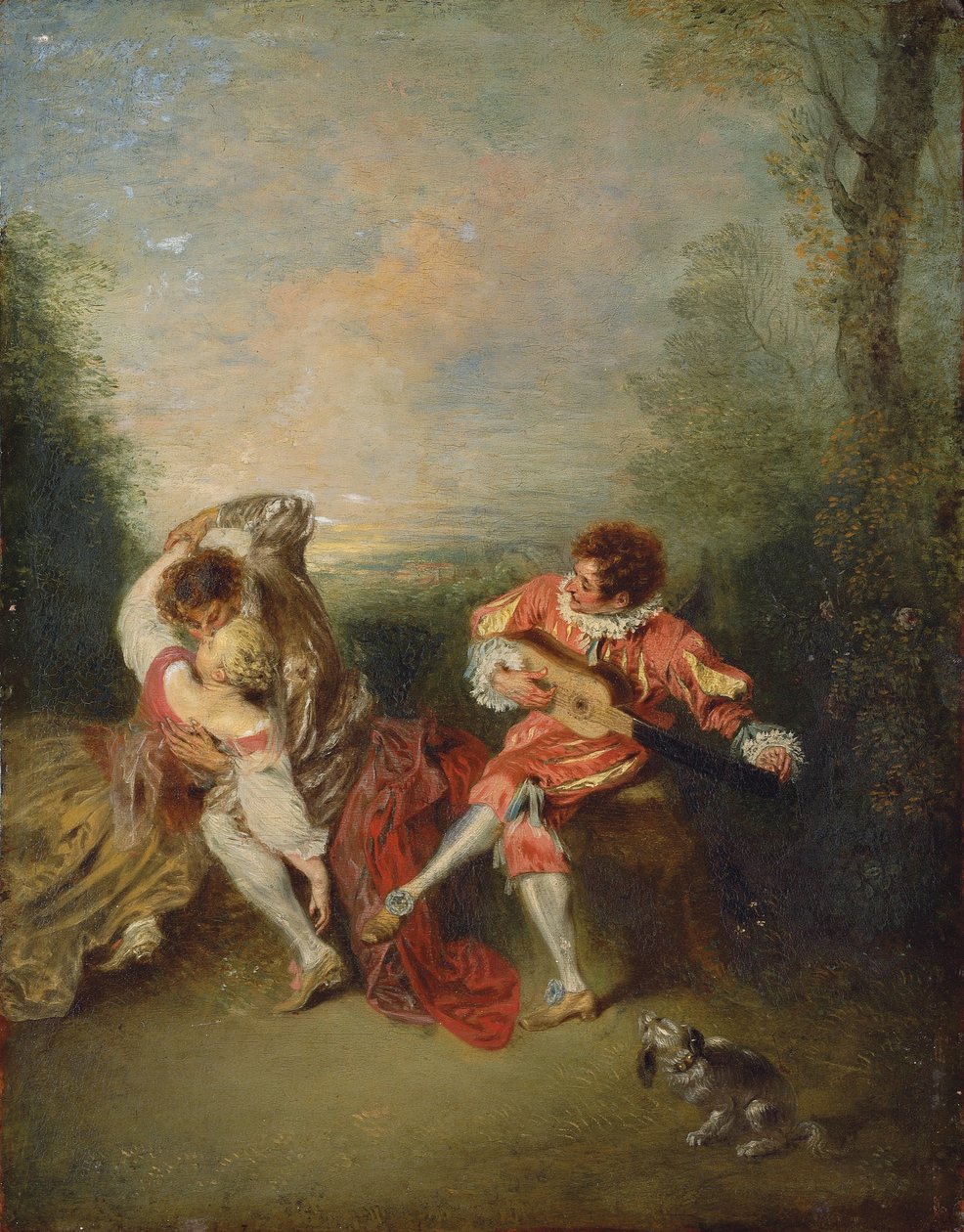 The Surprise (olej na panelu) od Jean Antoine Watteau