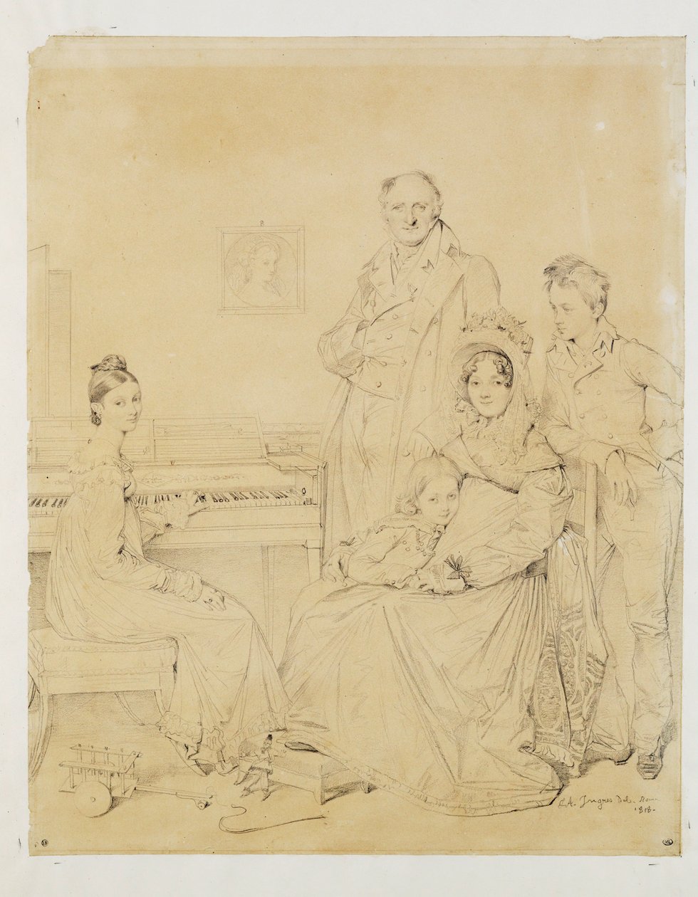 La famille Stamaty ... od Jean Auguste Dominique Ingres