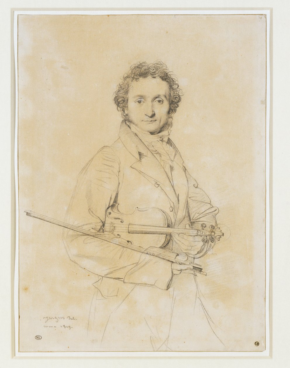 Niccolo Paganini, housleSt. 1819 ... od Jean Auguste Dominique Ingres