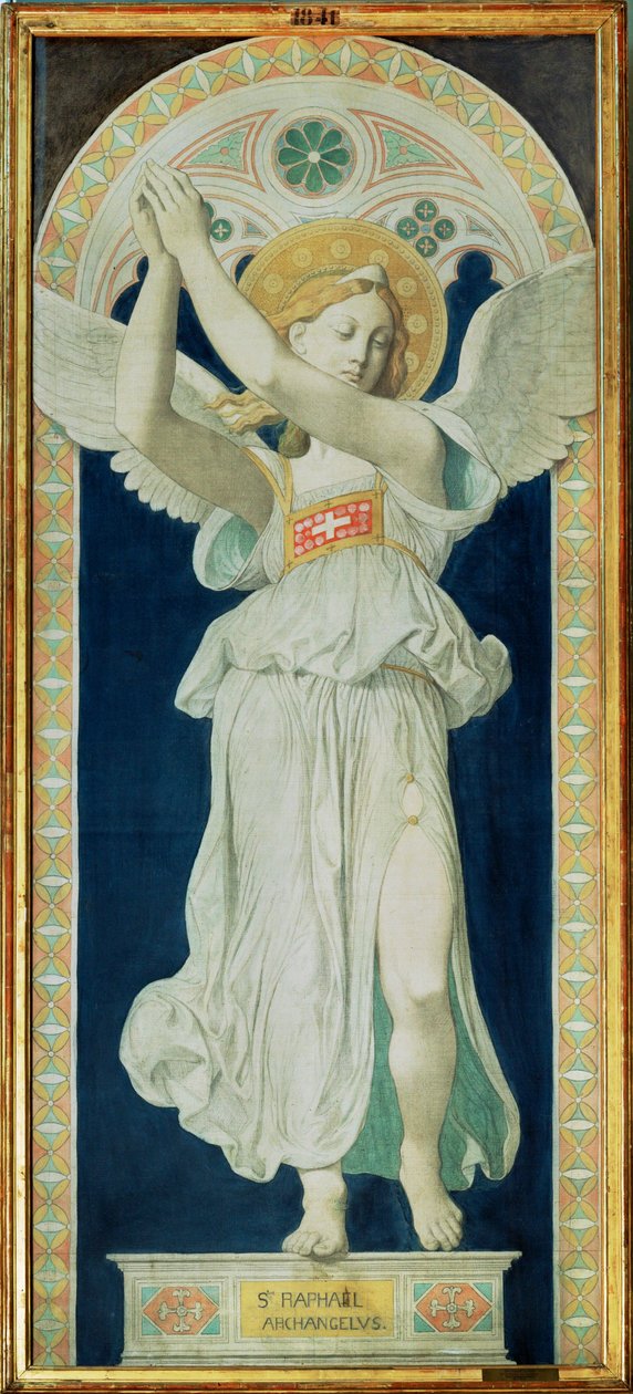 Rafael, archanděl ... od Jean Auguste Dominique Ingres