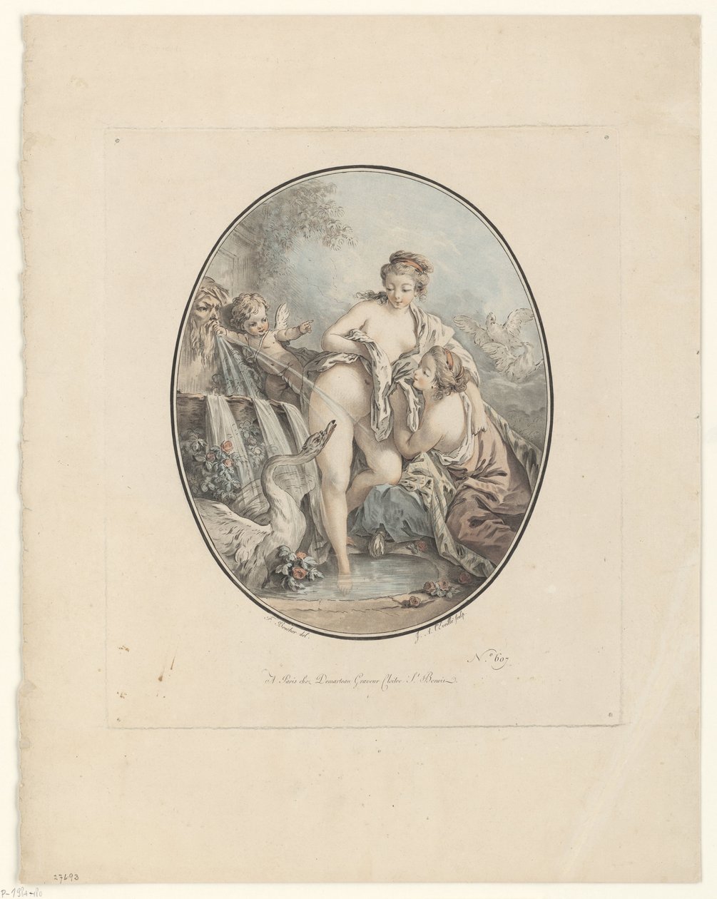 Leda a labuť od Jean Augustin Léveillé