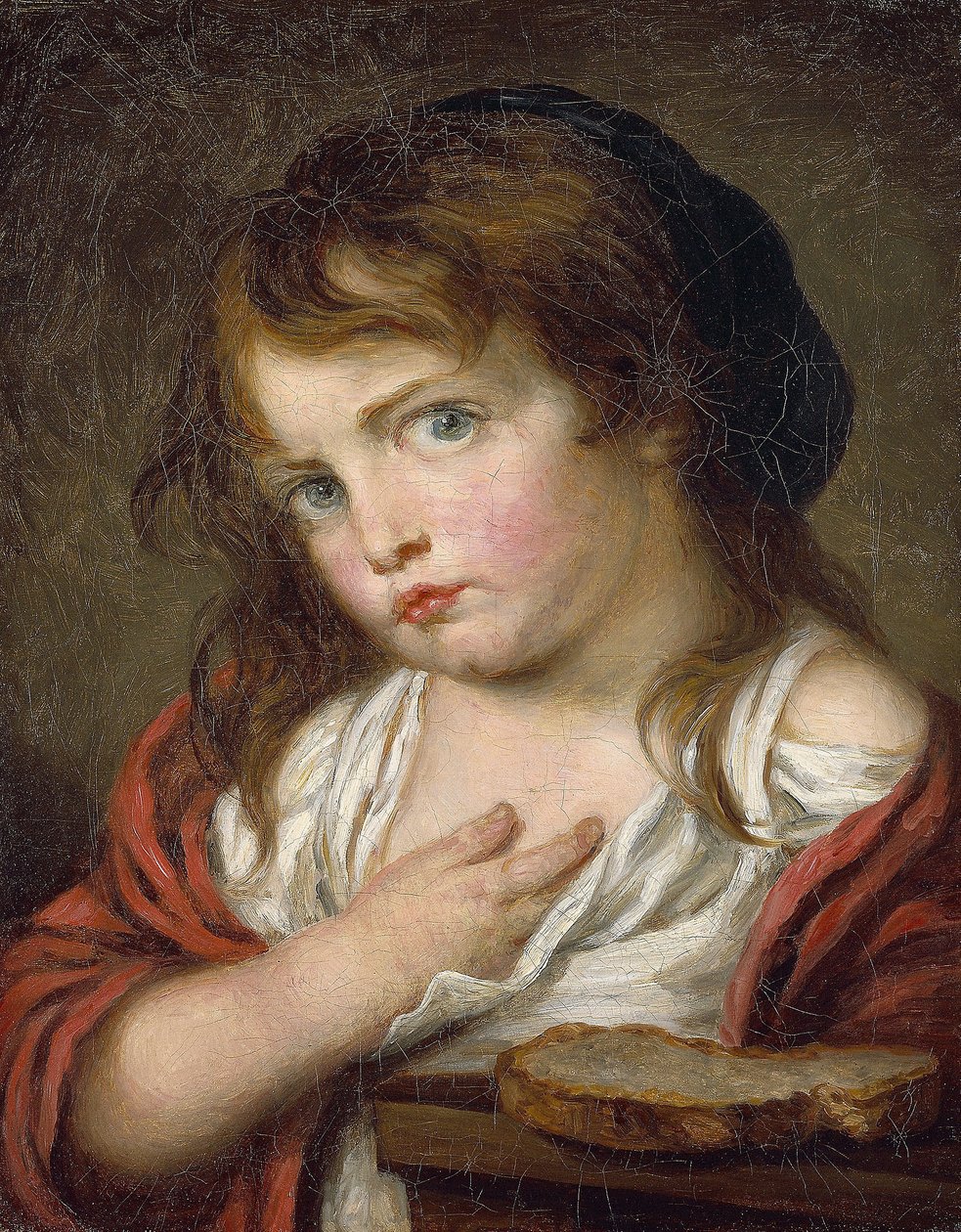 Holčička našpulená od Jean Baptiste (after) Greuze
