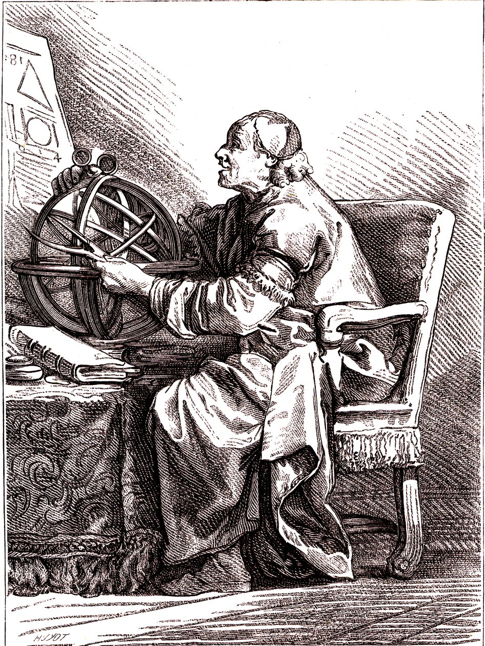 Tähtitieteilijä. 1878 (kaiverrus) od Jean Baptiste (after) Le Prince