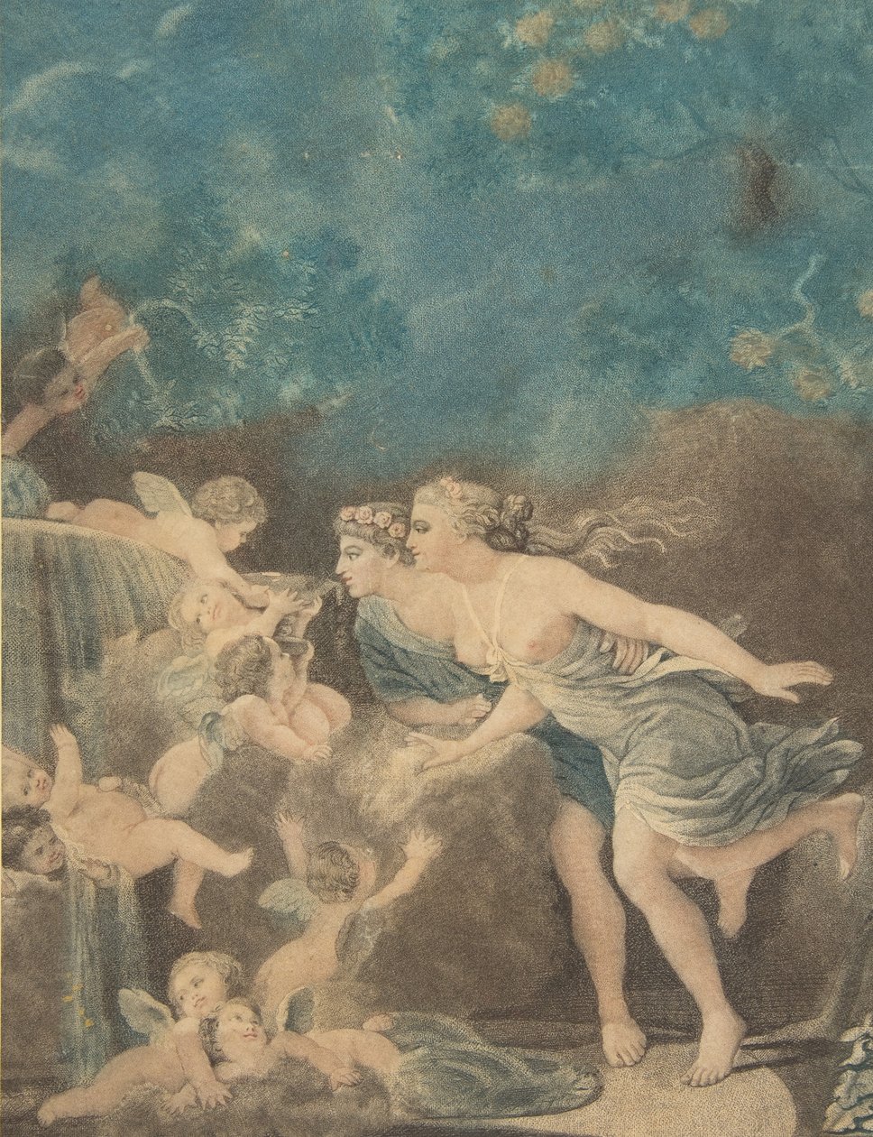 Fontána lásky, konec 18. století. od Jean Baptiste Audebert