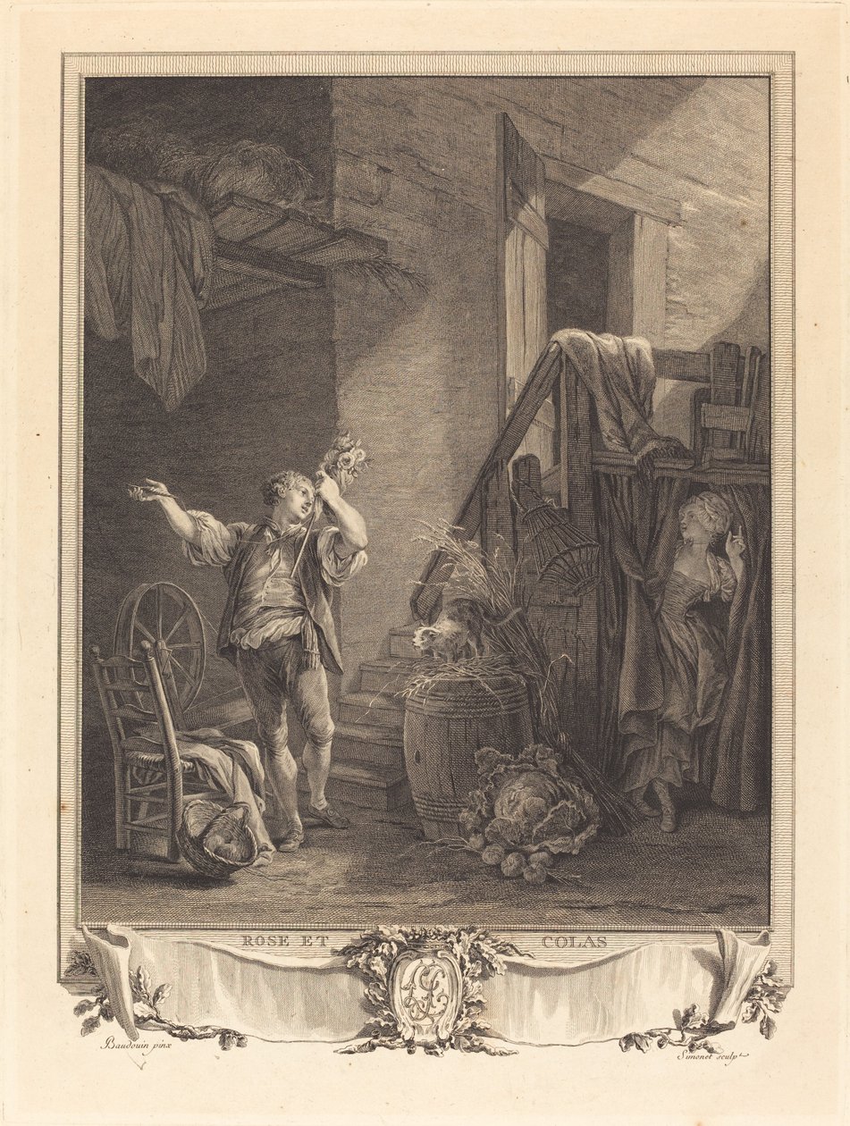 Rose a Colas od Jean Baptiste Blaise Simonet after Pierre Antoine Baudouin