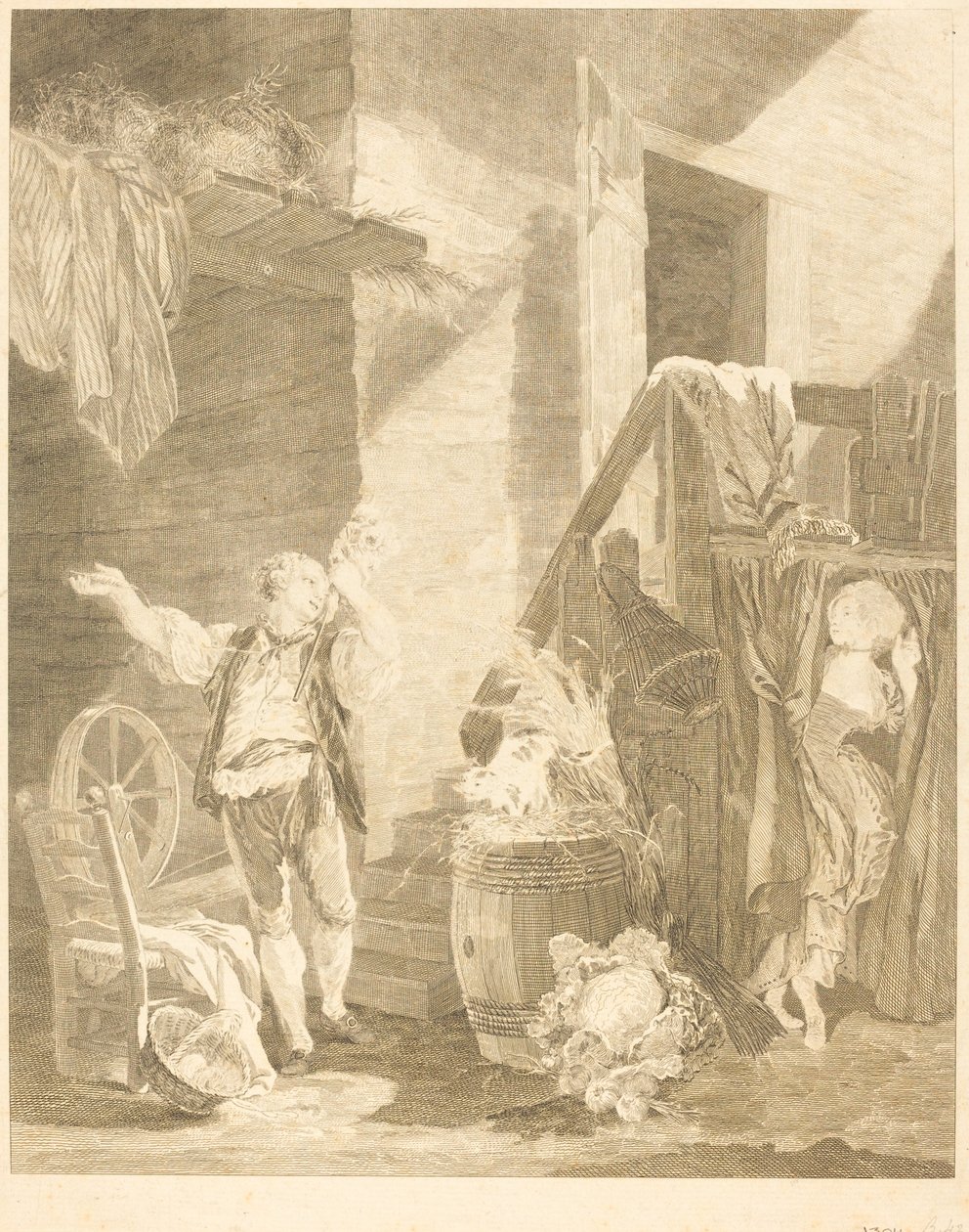 Rose a Colas od Jean Baptiste Blaise Simonet after Pierre Antoine Baudouin