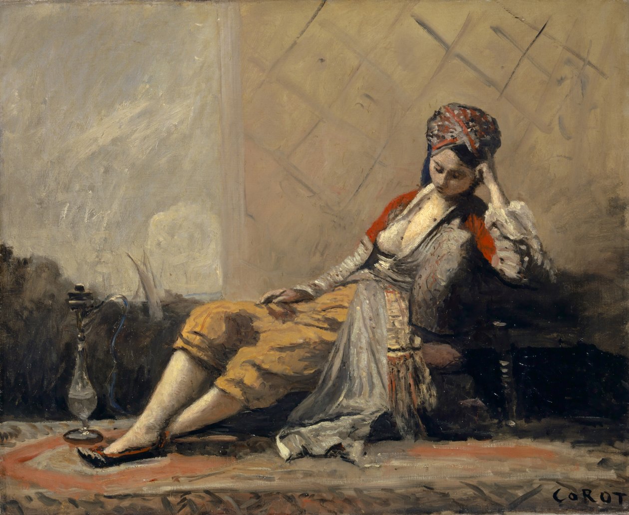 Odalisque, 1872-1873. od Jean Baptiste Camille Corot