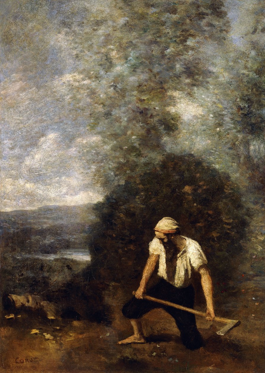 Woodsman, od Jean Baptiste Camille Corot