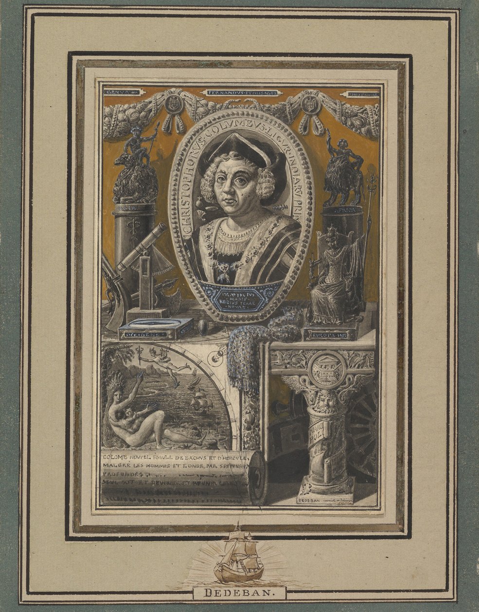 Kryštof Kolumbus, n. d. od Jean Baptiste Dedeban