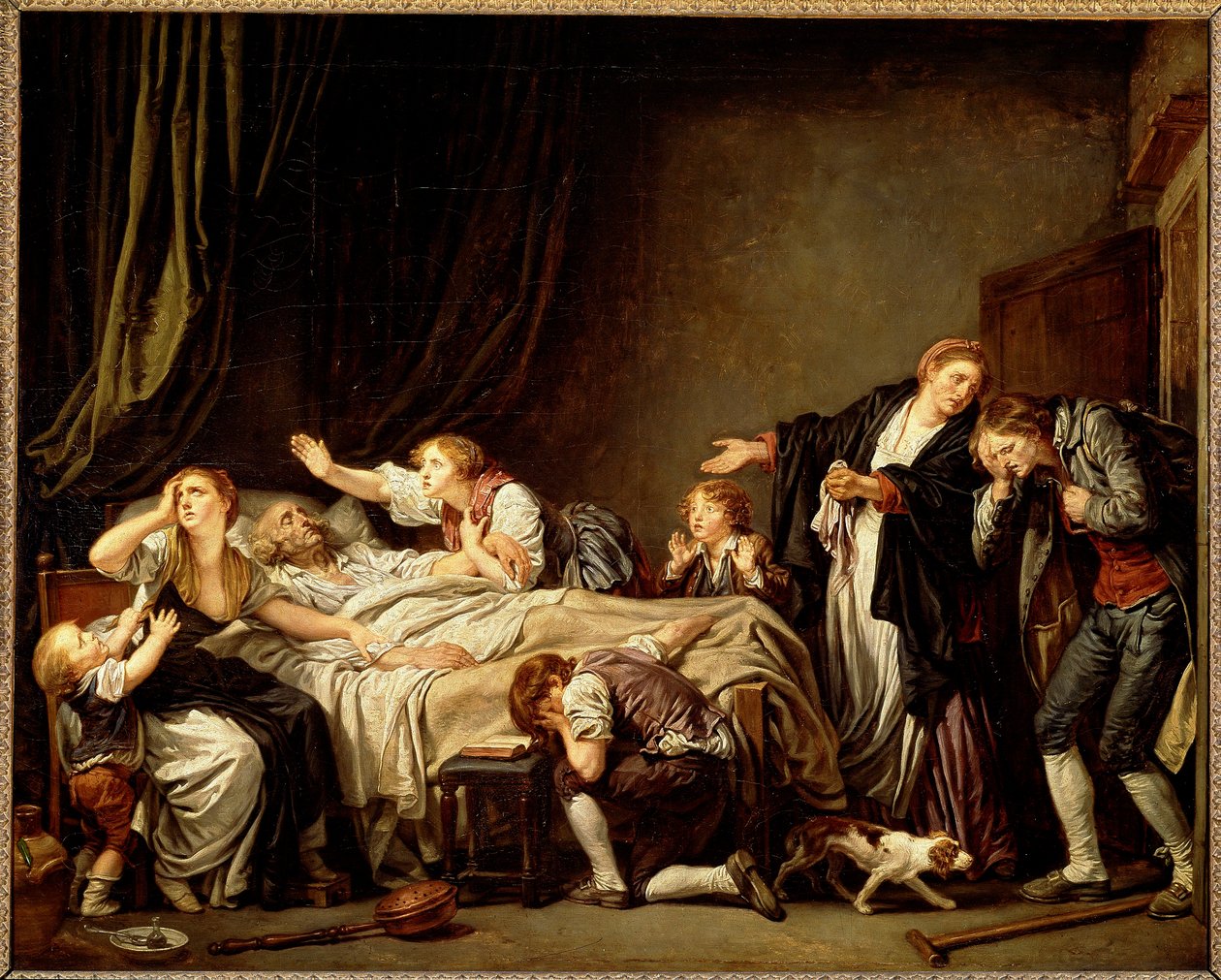 Syn potrestán (olej na plátně od Jean Baptiste Greuze