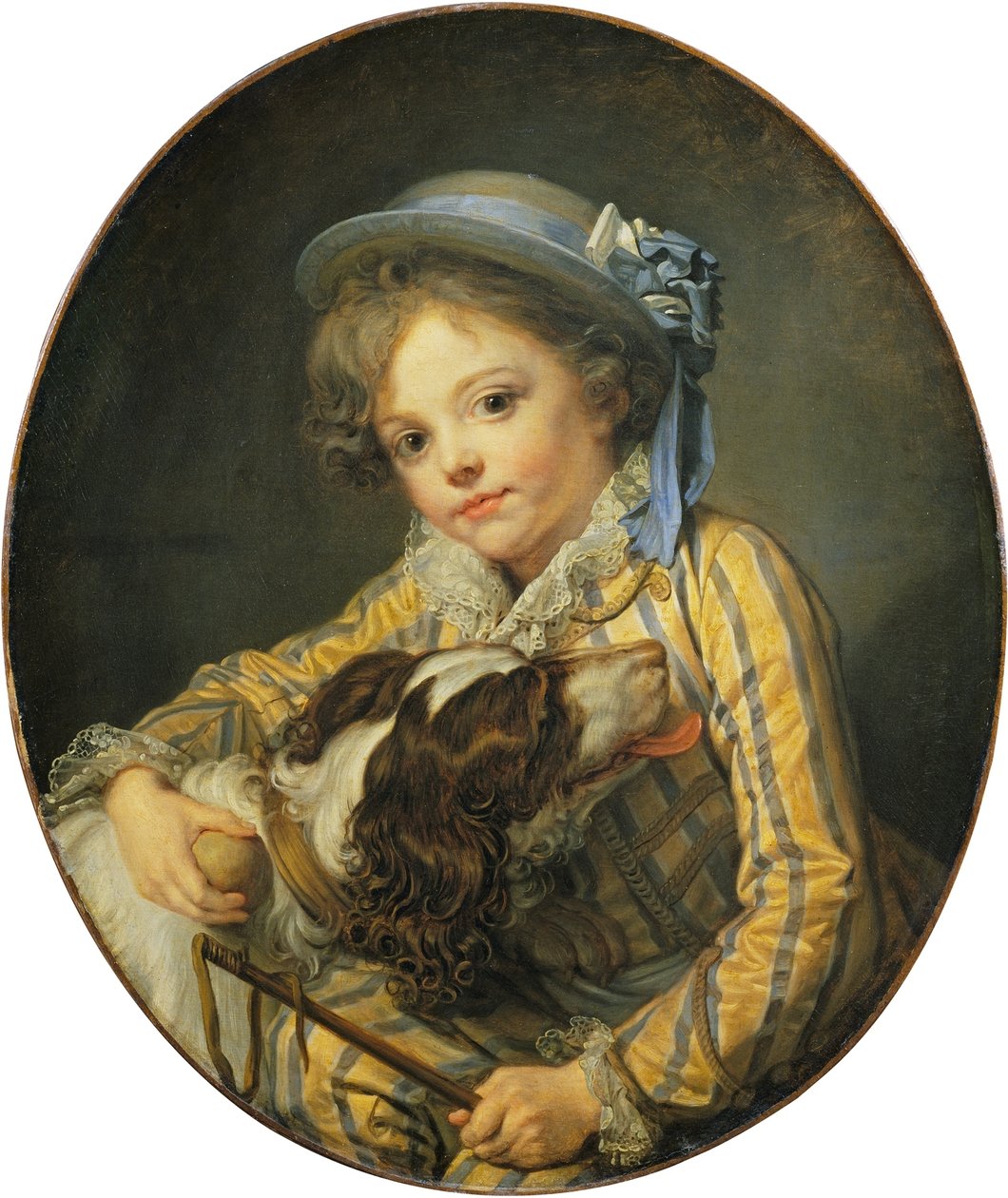 Mladý chlapec se psem od Jean Baptiste Greuze