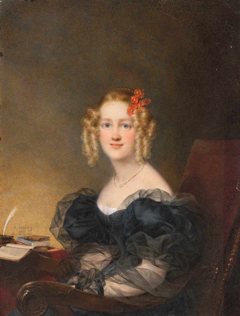 Portrét ženy od Jean Baptiste Isabey