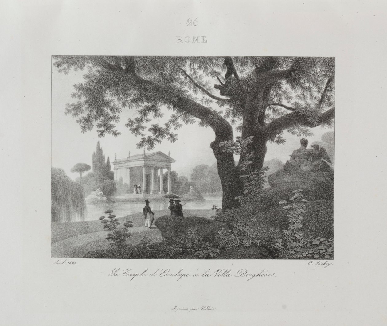 Cesta do Itálie v roce 1822, 1833. od Jean Baptiste Isabey
