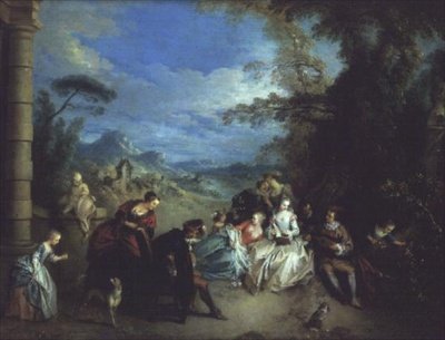 Koncert pod širým nebem (Champetre Concert) od Jean Baptiste Joseph Pater
