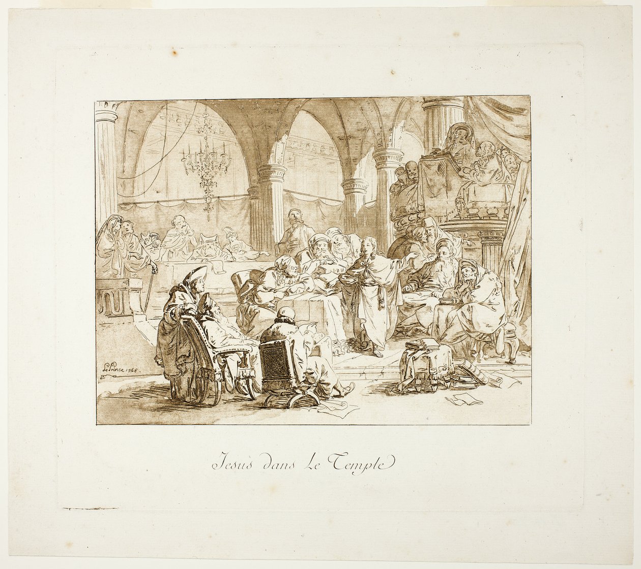 Ježíš v chrámu od Jean Baptiste Le Prince