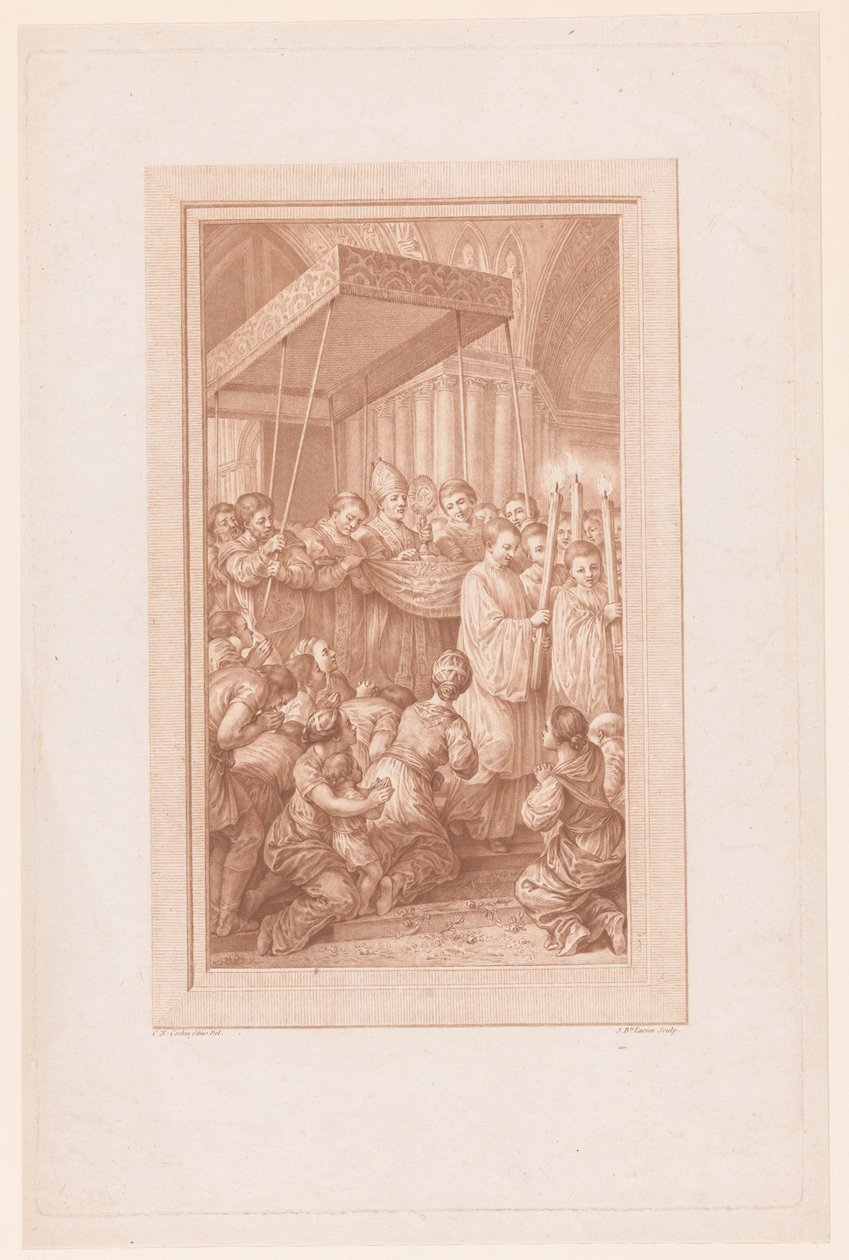 Průvod s monstrancí od Jean Baptiste Lucien