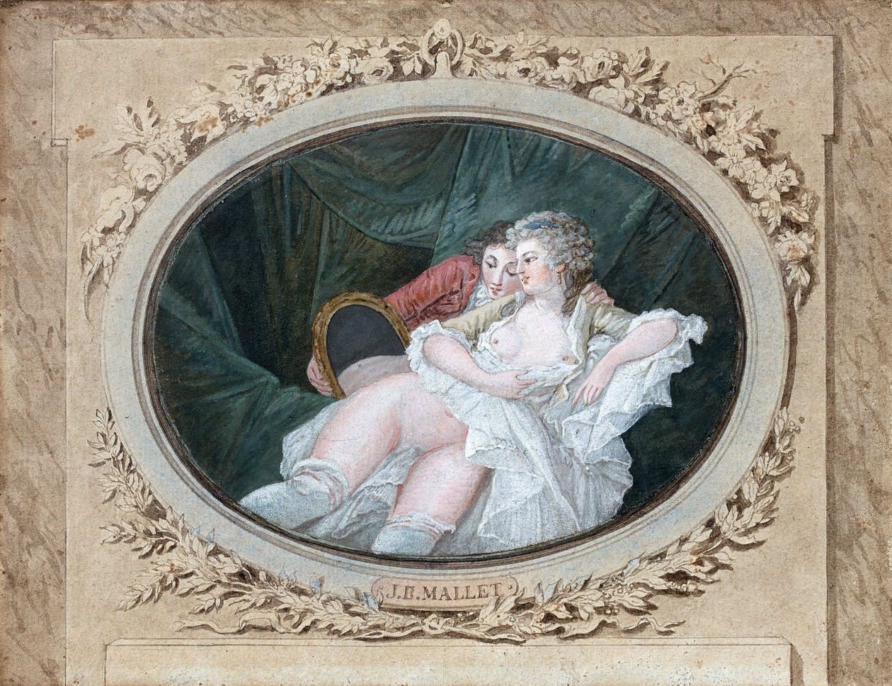 Budoárová scéna. od Jean Baptiste Mallet