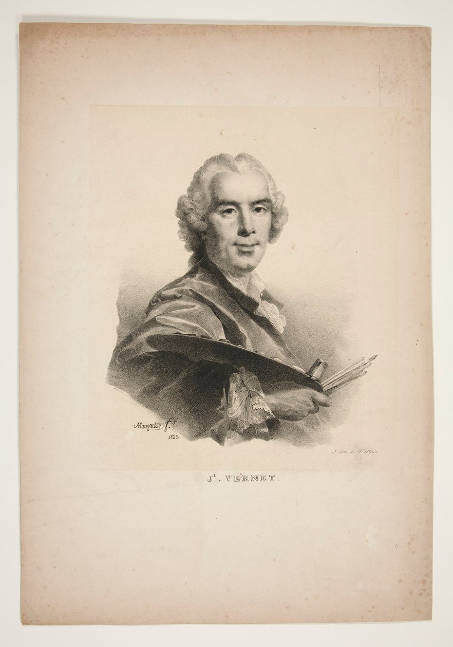 Portrét Josepha Verneta od Jean Baptiste Mauzaisse
