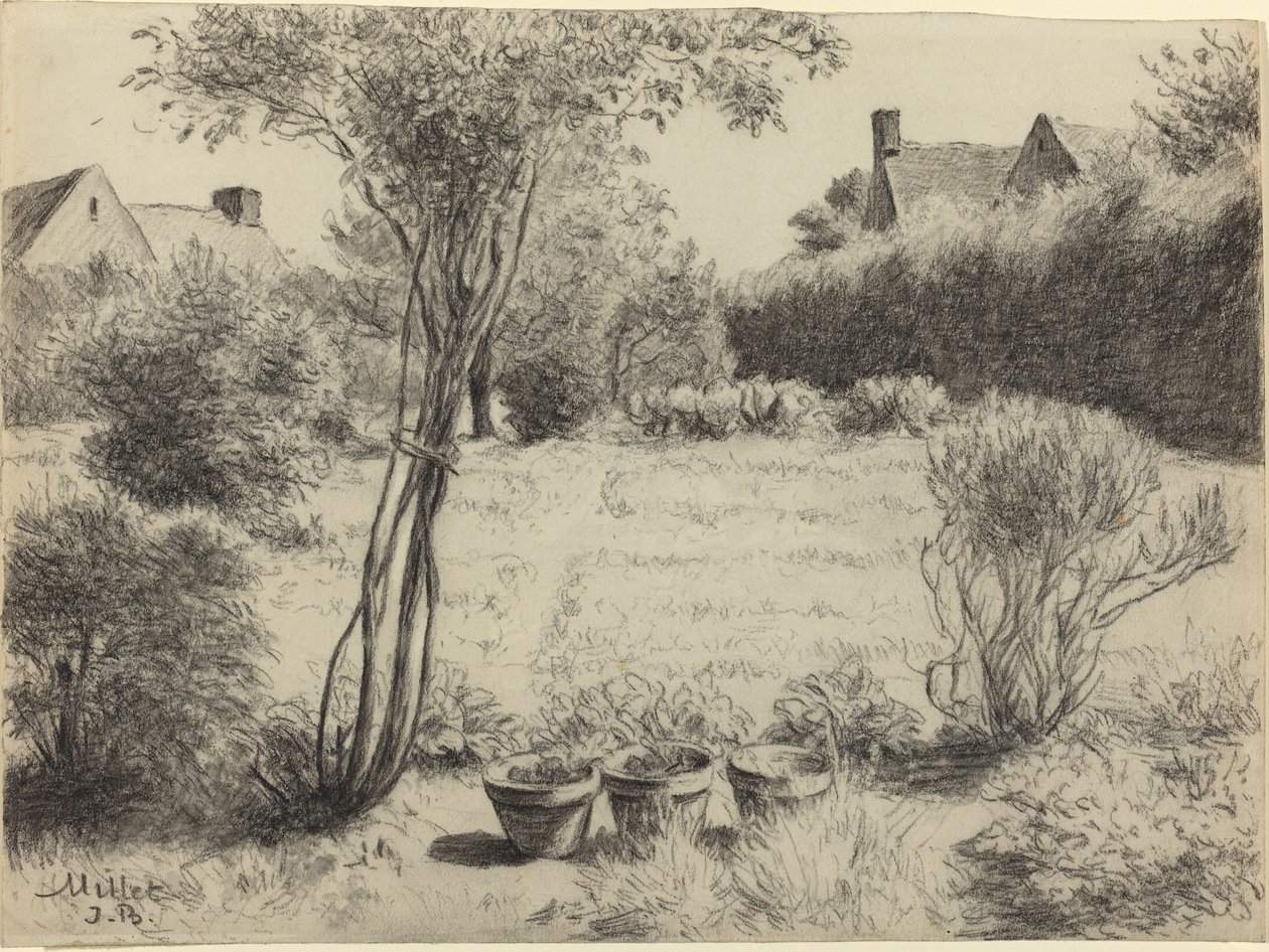 Prosluněná zahrada od Jean Baptiste Millet