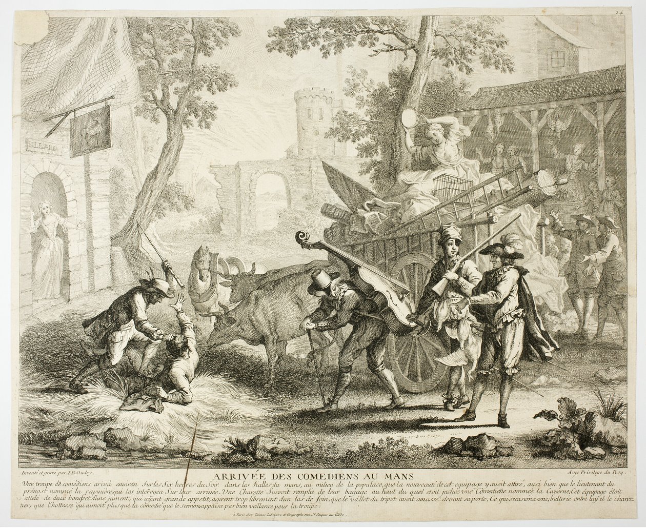 Příjezd komiků od Jean Baptiste Oudry