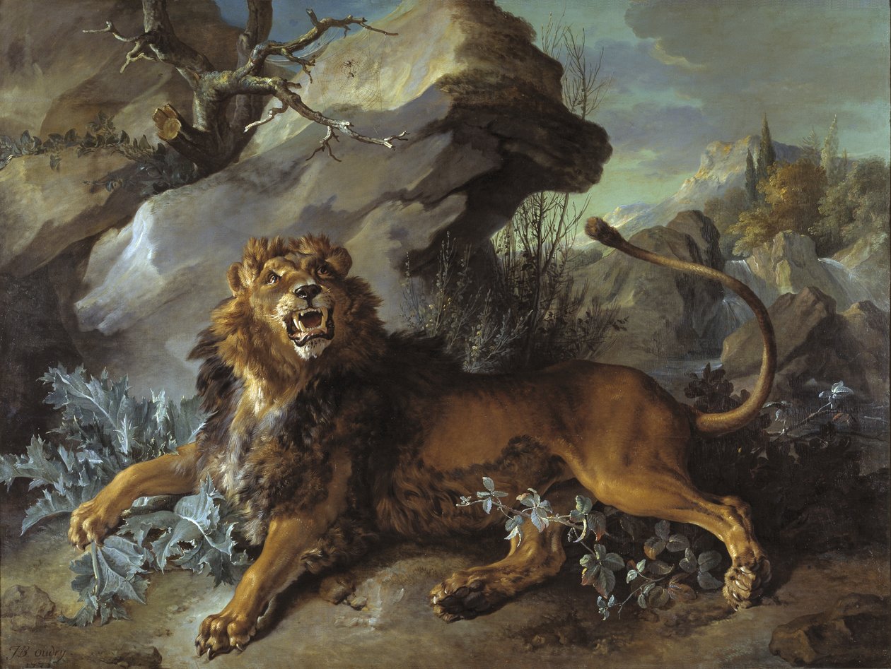 Lev a moucha, 1732 od Jean Baptiste Oudry
