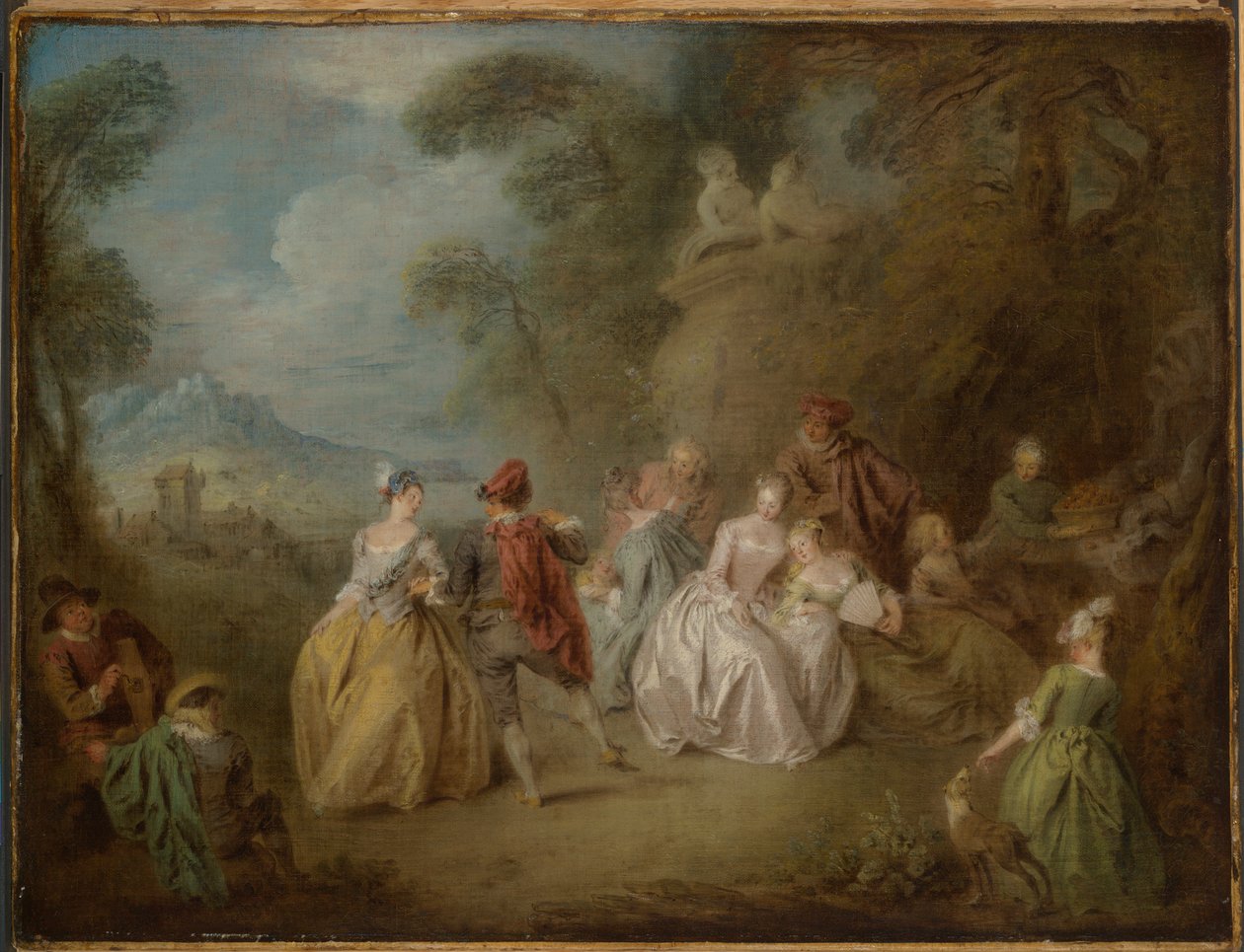 Dvorská scéna v parku od Jean Baptiste Pater
