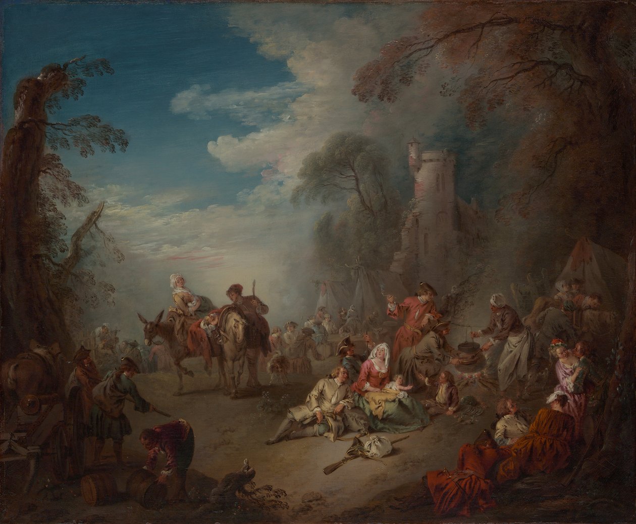 Vojska na odpočinku, ca. 1725. od Jean Baptiste Pater