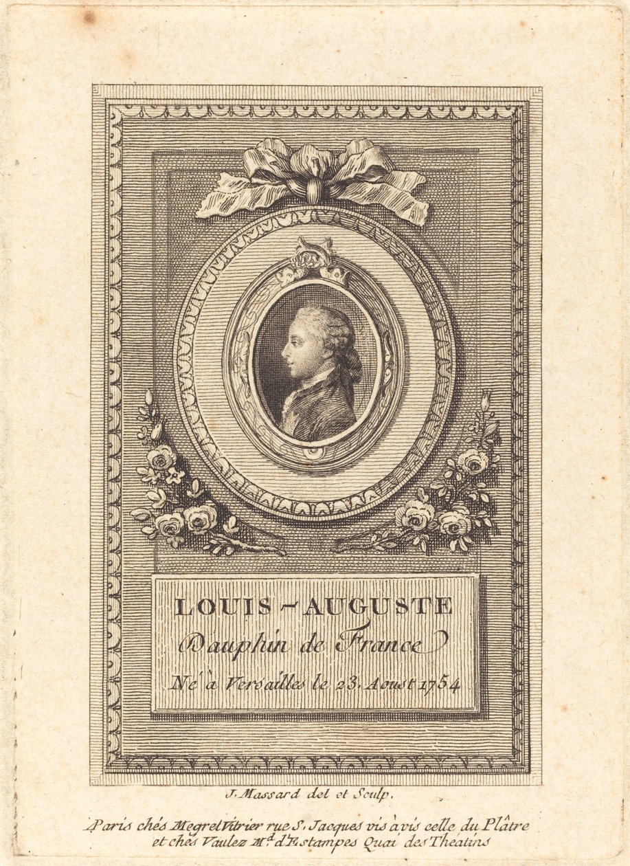Louis-Auguste, dauphin z Francie od Jean Baptiste Raphael Urbain Massard
